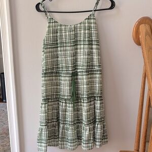Joy Joy green plaid dress